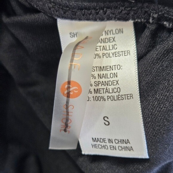 Shade and Shore Gold and Black One Piece Swimsuit with Side Cutouts Size Small - Picture 4 of 15